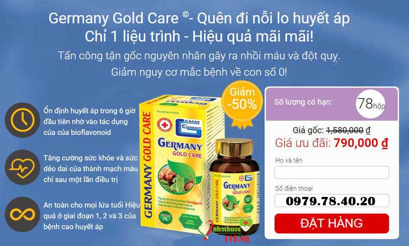 Germany Gold Care được bán với giá bao nhiêu?