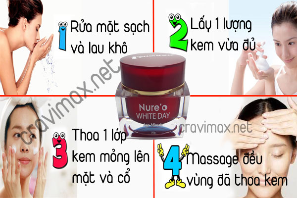 nure'o white day kem dưỡng trắng da