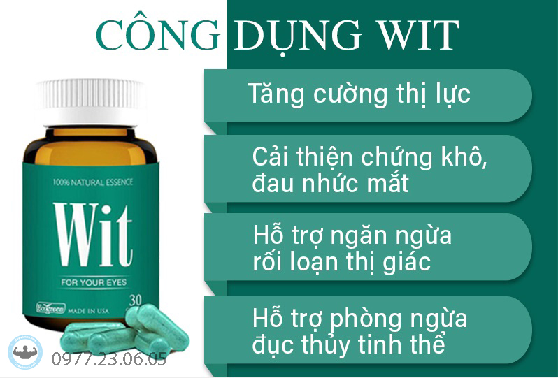 Công dụng của viên uống bổ mắt Wit