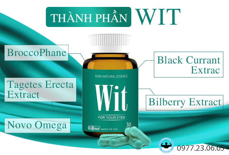 Thành phần của viên uống bổ mắt Wit