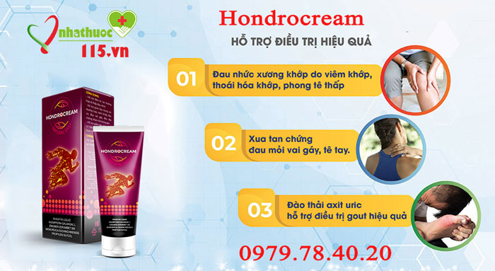 cơ chế tác động hondrocream