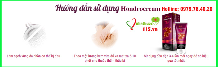 cách sử dụng hondrocream