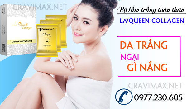 Bộ tắm trắng toàn thân 5 in 1 La'Queen Collagen