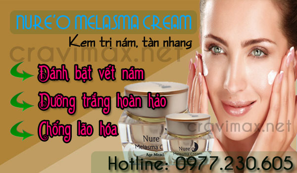 kem trị nám nure'o melasma cream