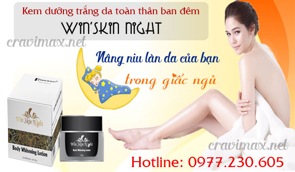 Kem dưỡng trắng da toàn thân ban đêm Win’skin Night