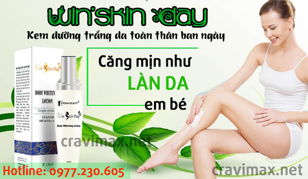 Kem dưỡng trắng da toàn thân ban ngày Win’skin Day