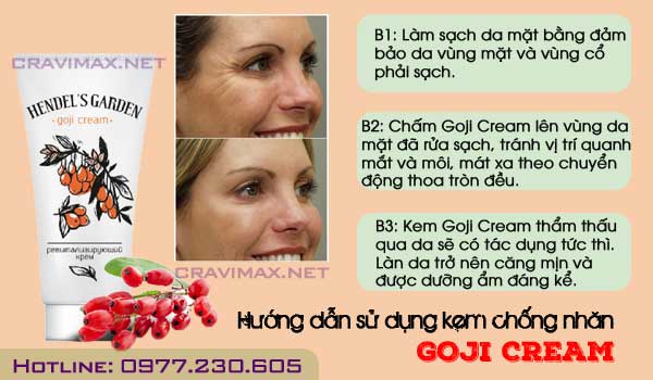 cách dùng kem goji cream