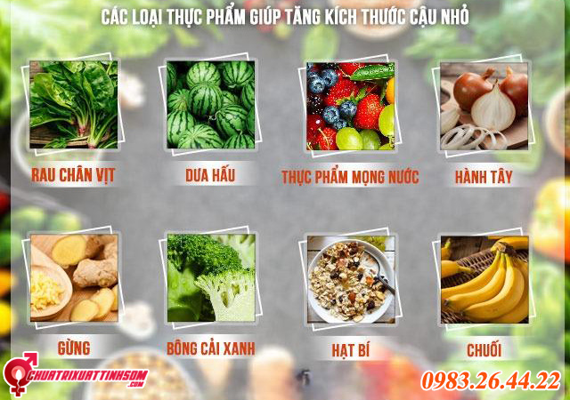 thực phẩm tăng kích thước cậu nhỏ